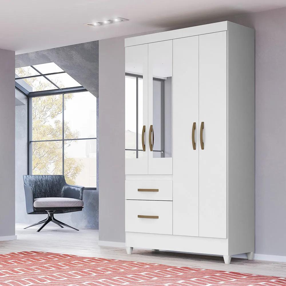 Wardrobe Madri - White Flex   Mirror