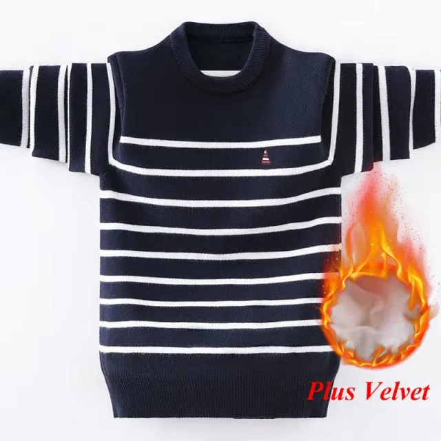Winter Striped Knitted Sweater