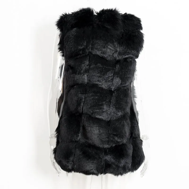 Women's Spring Vintage Fluffy Faux Fur Vest