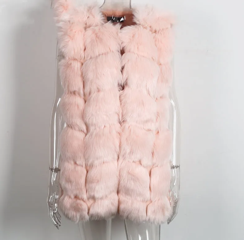 Women's Spring Vintage Fluffy Faux Fur Vest