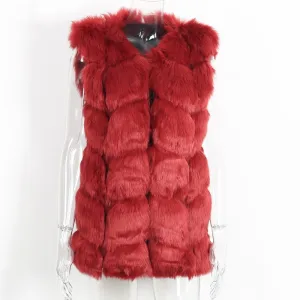 Women's Spring Vintage Fluffy Faux Fur Vest