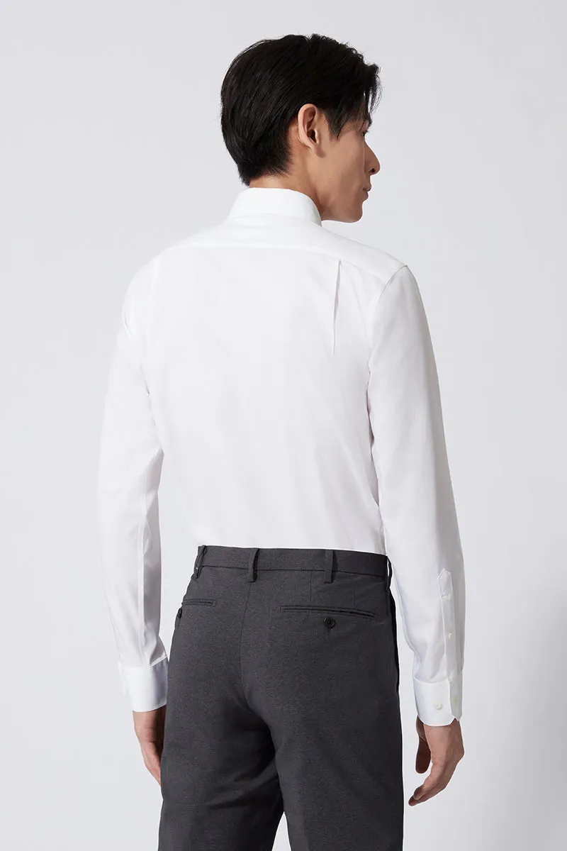 Wrinkle-Free Pinpoint Oxford Dress Shirt | White WH001Z