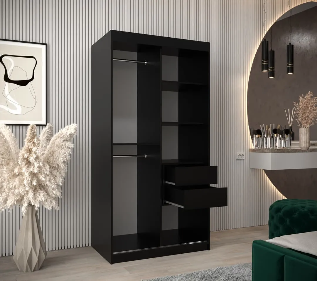 York Sliding Door Wardrobe 100cm