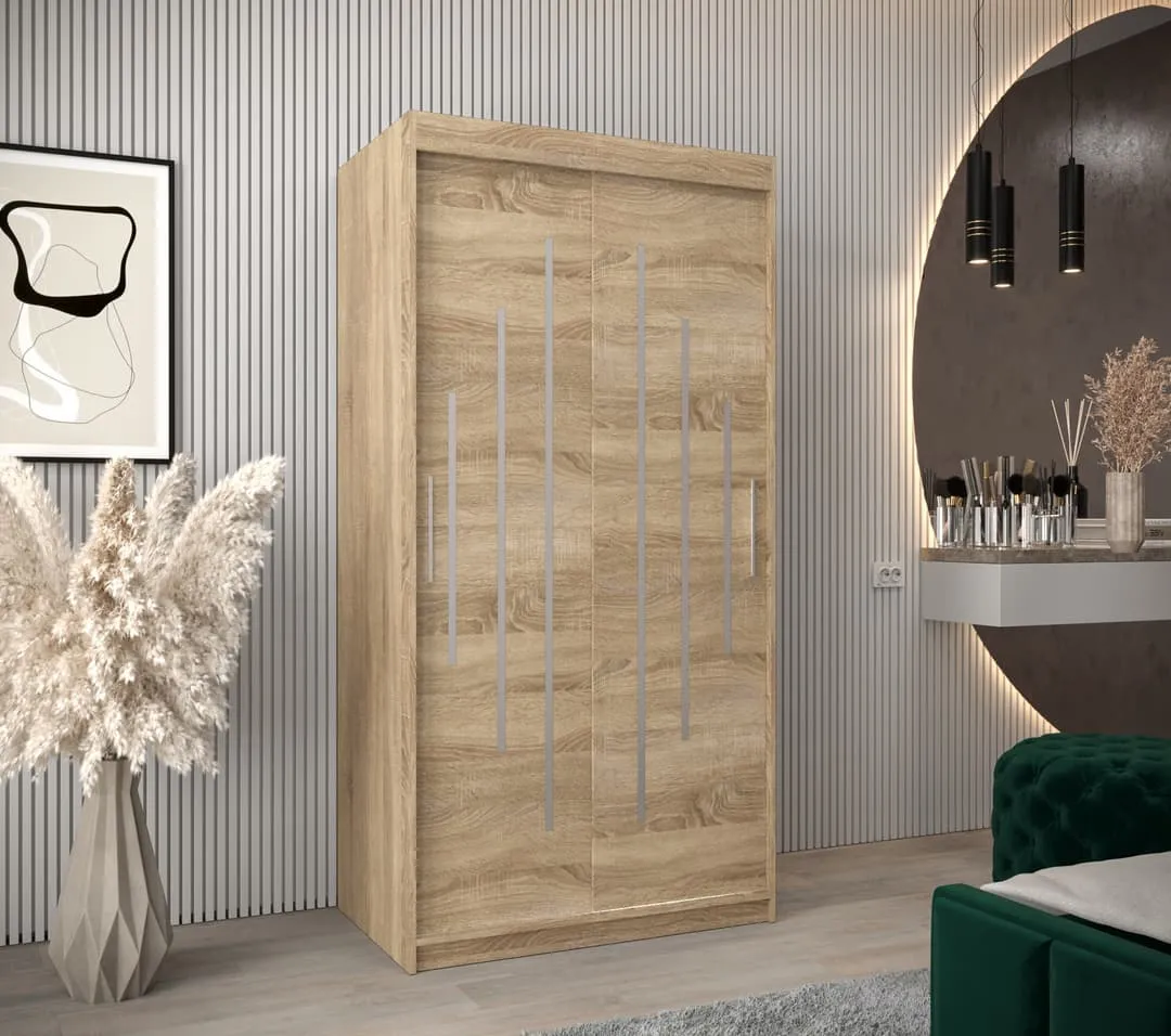 York Sliding Door Wardrobe 100cm